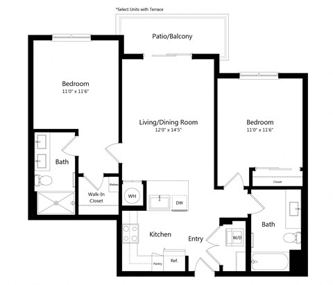 Two-bedroom luxury apartment at Vista Sur near Miami FL